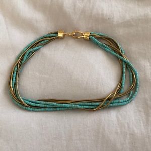 Turquoise and gold necklace